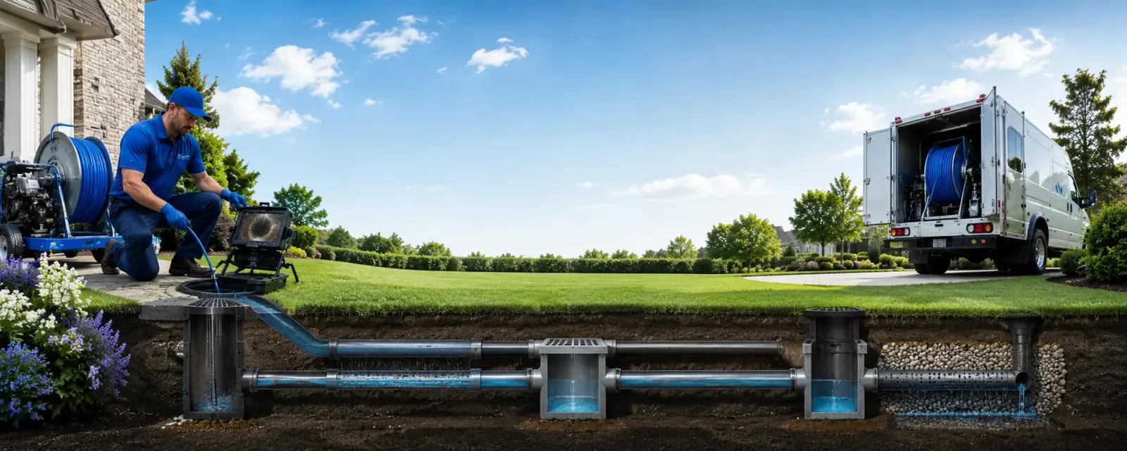 Outdoor drain cleaning information for Belmont, VT